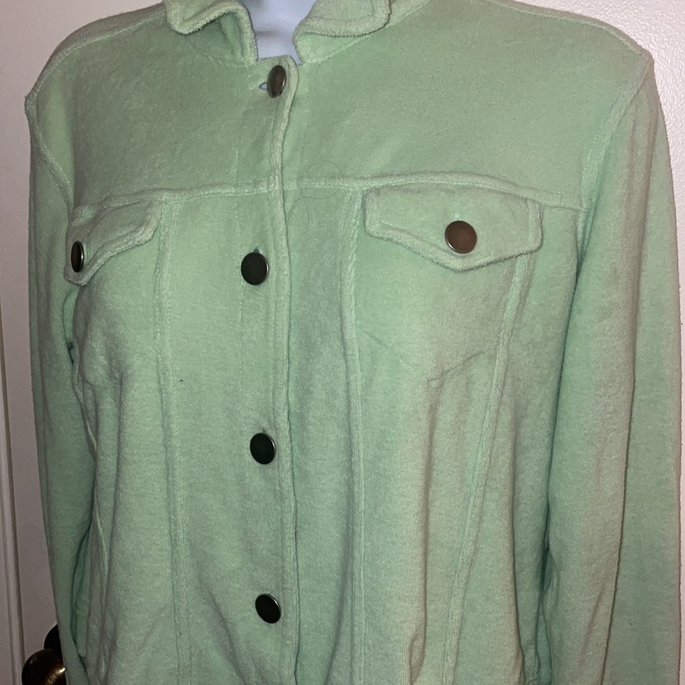 - Forenza lime green terry cloth 2 piece lounge set - Picture 2 of 9
